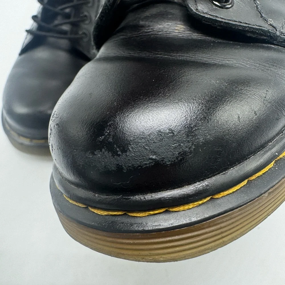 Dr. Martens Junior 1460 Harper Girls Size 11 Black Lace Up Boots Side Zip Combat